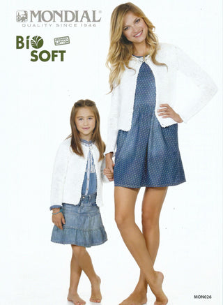 MON026 Cardigan for Women and Children in Bio Soft
