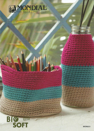 MON031 Crochet Baskets in Bio Soft