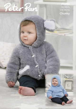 P1294 Hooded Sweater and Jacket in Peter Pan Precious Chunky