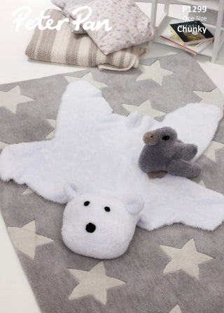 P1299 Polar Bear Rug & Duckling in Peter Pan Precious Chunky