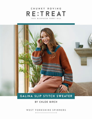 Galina Slip Stitch Sweater by Chloe Birch in West Yorkshire Spinners Chunky Roving Re:Treat