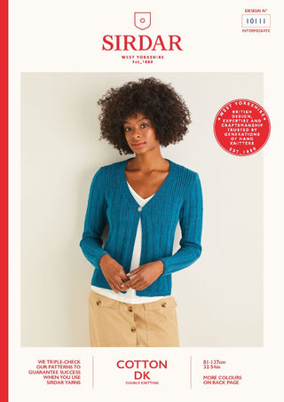 S10111 Ladies Cardigan in Sirdar Cotton DK