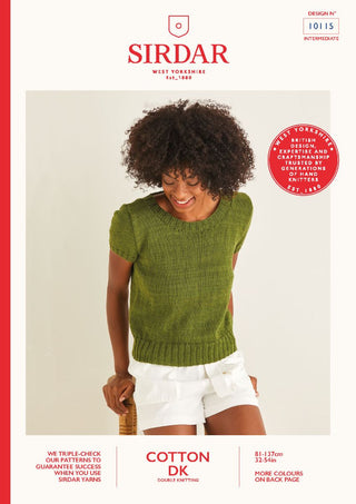 S10115 Women's Top in Sirdar Cotton DK