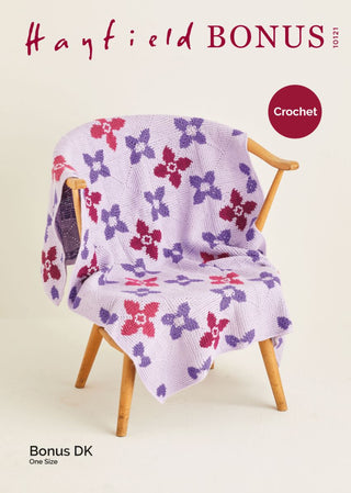 S10121 Crochet Blanket in Hayfield Bonus DK
