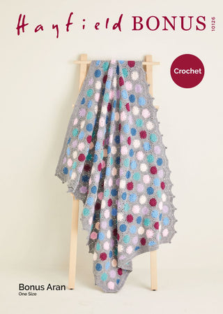 S10126 Crochet Blanket in Hayfield Bonus Aran