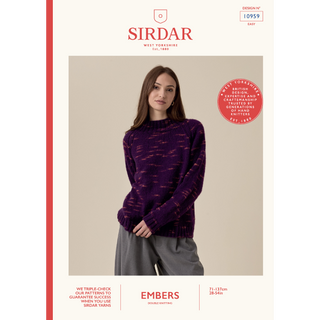 S10959 Kindling Raglan Sweater in Sirdar Embers DK