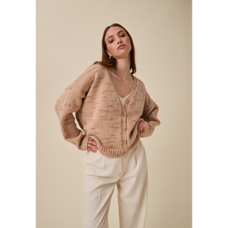 S10961 Flare V Neck Cardigan in Sirdar Embers DK