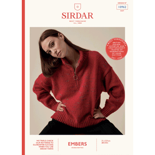 S10962 Flashpoint Zip Sweater in Sirdar Embers DK