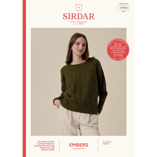 S10963 Glimmer Sideways Sweater in Sirdar Embers DK