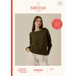 S10963 Glimmer Sideways Sweater in Sirdar Embers DK