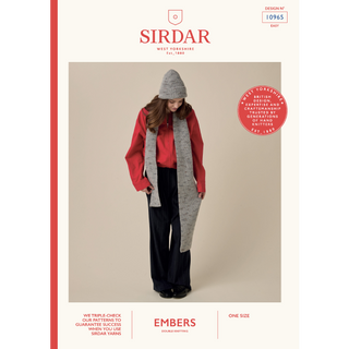 S10965 Match Hat & Scarf Set in Sirdar Embers DK
