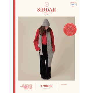 S10965 Match Hat & Scarf Set in Sirdar Embers DK
