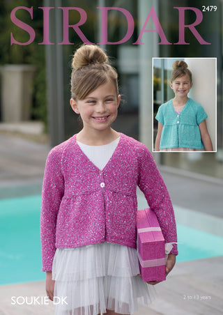 S2479 Cardigans for Girls in Sirdar Soukie DK