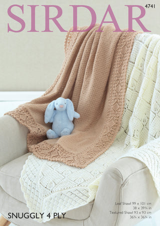 S4741 Two Shawl Designs in Sirdar Snuggly 4ply