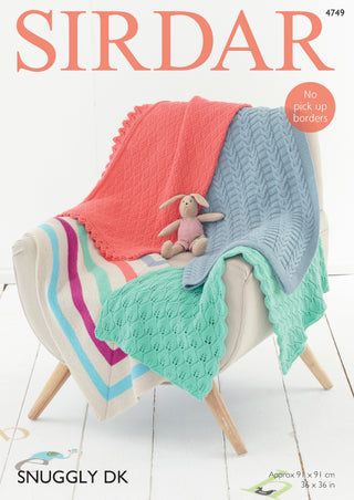S4749 Four Blanket Designs in Sirdar Snuggly DK