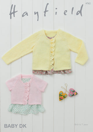 S4762 Cardigans for Babies and Children in Hayfield Baby DK