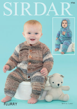 S4766 Onesie for Babies in Sirdar Flurry