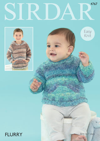 S4767 Sweaters for Babies and Children in Sirdar Flurry