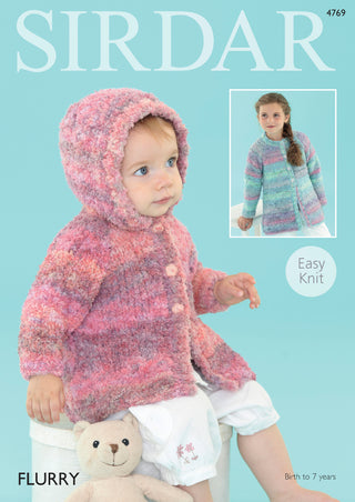 S4769 Coats for Babies and Children in Sirdar Flurry