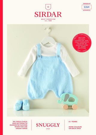 S5364 Baby Romper in Sirdar Snuggly 3 Ply