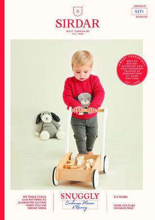 S5371 Baby's Sweater & Dog Toy in Sirdar Snuggly Cashmere Merino & Snuggly Bunny
