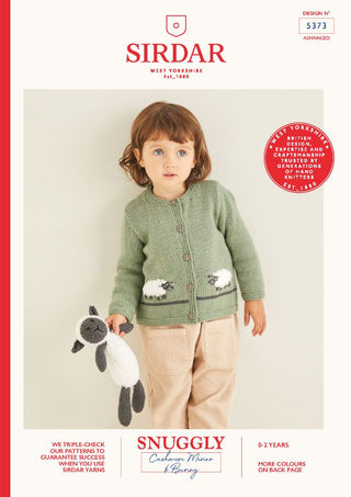 S5373 Baby / Child's Cardigan & Sheep Toy in Sirdar Snuggly Cashmere Merino & Bunny