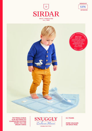 S5376 Boy's Cardigan in Sirdar Snuggly Cashmere Merino DK