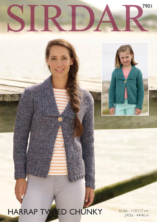 S7901 Jacket for Women and Girls in Sirdar Harrap Tweed Chunky
