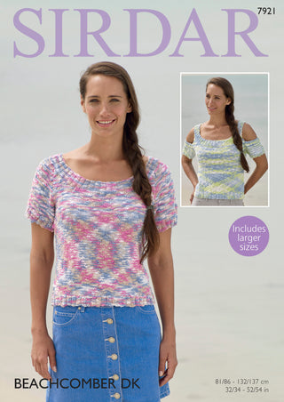 S7921 Tops for Women in Sirdar Beachcomber DK