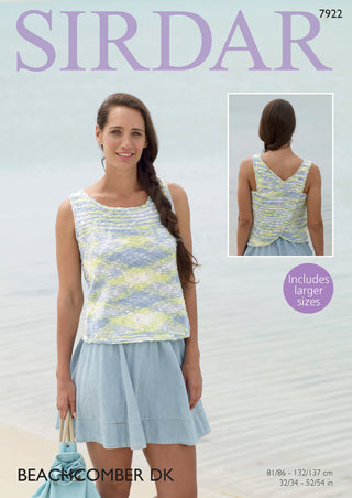 S7922 Top for Women in Sirdar Beachcomber DK