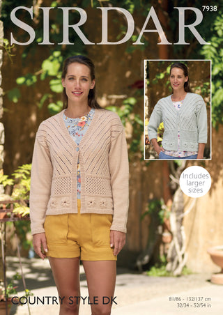 S7938 Jackets for Women in Sirdar Country Style DK