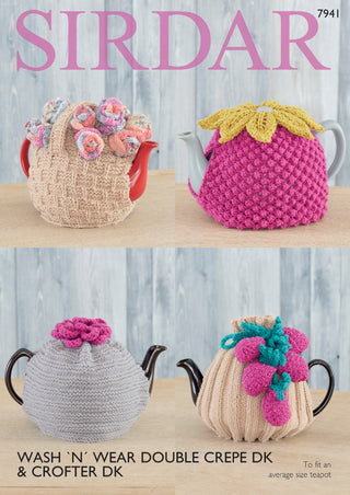 S7941 Four Teacosy Designs in Sirdar Wash n Wear DK and Crofter DK
