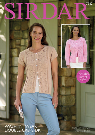 S7942 Cardigans for Women in Sirdar Wash n Wear DK