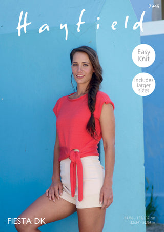 S7949 Top for Women in Hayfield Fiesta DK