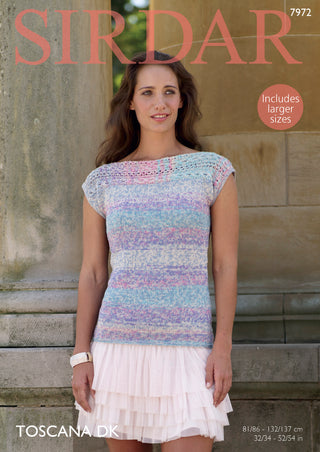 S7972 Top for Women in Sirdar Toscana DK