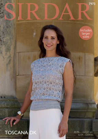 S7973 Top for Women in Sirdar Toscana DK