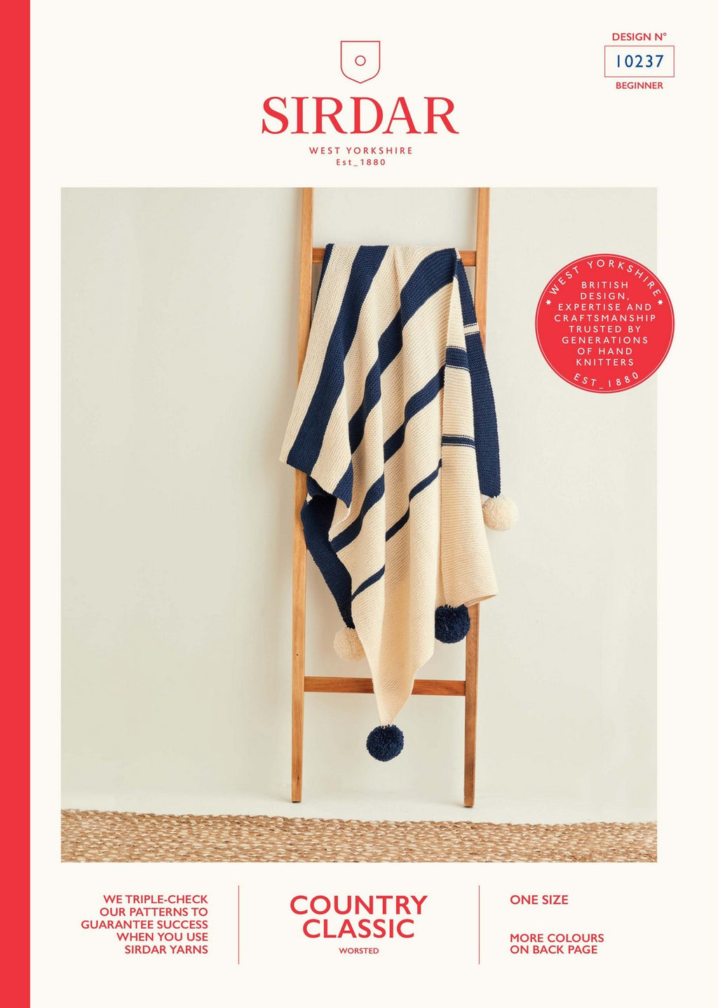 S10237 Graduated Stripe Blanket in Sirdar Country Classic Worsted – SMD ...