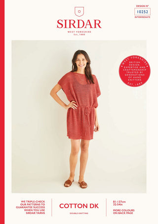 S10252 Women's Turkish Stitch Kaftan in Sirdar Cotton DK