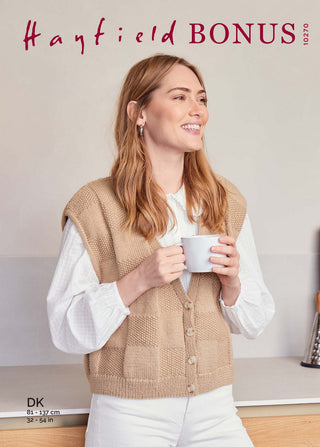 S10270 Women's Waistcoat in Hayfield Bonus DK