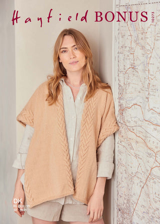 S10273 Ladies Poncho in Hayfield Bonus DK