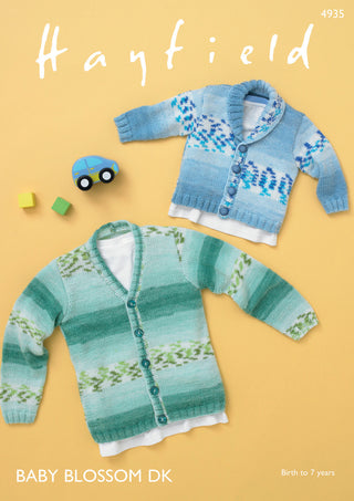 S4935 Baby / Child's Cardigans in Hayfield Baby Blossom DK