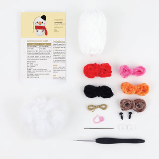 Sven the Snowman Amigurumi Crochet Decoration Kit