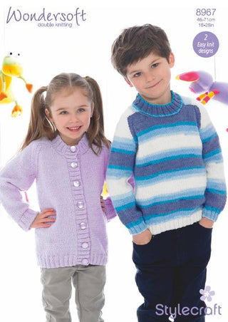 St8967 Children's Jumper and Cardigan Wondersoft DK