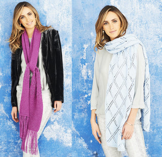 St9651 Shawls and Scarf in Stylecraft Starlight Aran