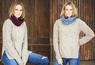 St9657 Sweater and Snoods in Stylecraft Life DK