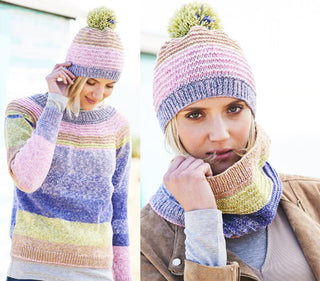St9671 Sweater, Snood and Hat in Stylecraft Batik Swirl DK