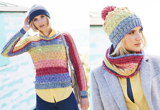 St9676 Woman's Sweater, Snood & Hat in Stylecraft Batik Swirl DK