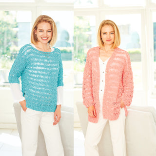 ST9775 Women's Sweater and Cardigan in Stylecraft Pearls DK