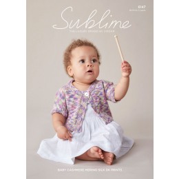 SU6147 Baby Girl's Cardigan in Sublime Baby Cashmere Merino Silk DK Prints
