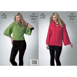 KC3210 Women's Cardigan in Fashion Aran